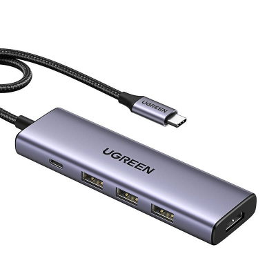 Hub UGREEN CM511 5w1 USB-C HDMI 3x USB 3.0 PD (srebrny)