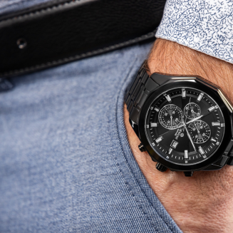 Zegarek Męski Giewont Chronograph Sapphire Czarny GW7290-B1 - 3