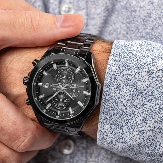 Zegarek Męski Giewont Chronograph Sapphire Czarny GW7290-B1 - 4