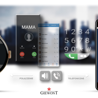 Smartwatch Damski GIEWONT Różowe Złoto Czarny GW330-4 - 6