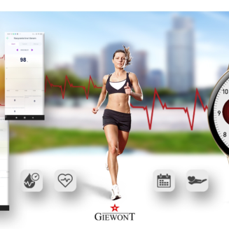 Smartwatch Damski GIEWONT Różowe Złoto Czarny GW330-4 - 11