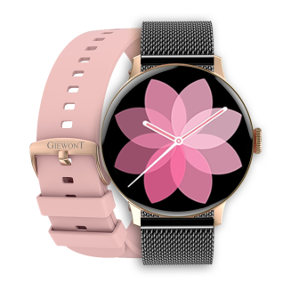 Smartwatch Damski GIEWONT Różowe Złoto Czarny GW330-4 - 2