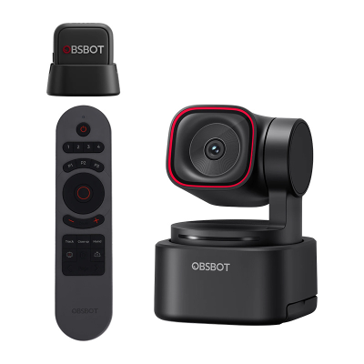  OBSBOT Tiny 3 Lite Webcam with Remote and Microphone