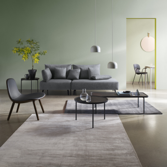 Fotel Eva Solo Yuuga Lounge smoked oak & black leather - 6