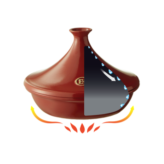 Naczynie tagine Emile Henry 2l czerwone - 6