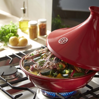 Naczynie tagine Emile Henry 2l czerwone - 4
