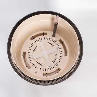 Duża donica samo-nawadniająca okrągła Urbalive Berberis jasnoszary 55 cm - 3