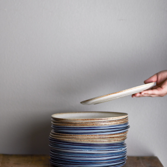 Zestaw porcelany obiadowy Bloomingville Sandrine Blue 12 szt. - 5