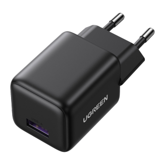 Ładowarka sieciowa Ugreen X518 USB, GaN, 18W (czarna) - 2