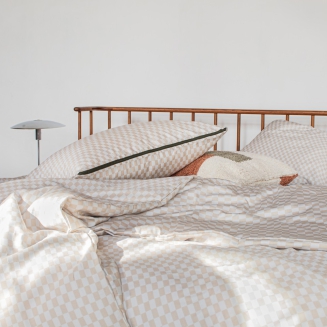 Pościel Mette Ditmer MINI CHECKS Sand & Light Grey 140×200 cm - 3