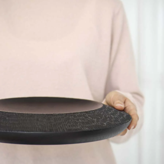 Taca drewniana Aquanova Bryn Black ø 35x5 cm - 3