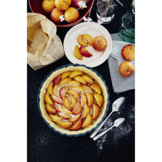 Naczynie do tarty Emile Henry 28 cm kremowe - 3