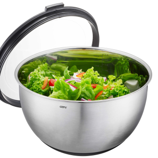  Set of 2 Gefu Muovo steel kitchen bowls with lids - 3