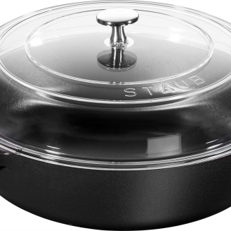 Patelnia żeliwna z dwoma uchwytami i pokrywą Staub 24 cm black - 2