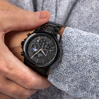 Zegarek Męski Giewont Chronograph Sapphire Czarny GW9460-B1 - 4