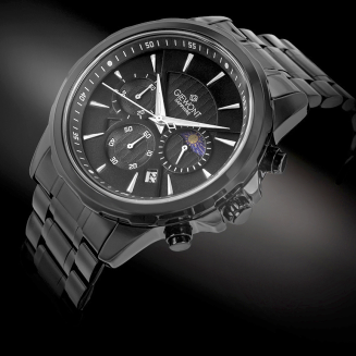 Zegarek Męski Giewont Chronograph Sapphire Czarny GW9460-B1 - 2
