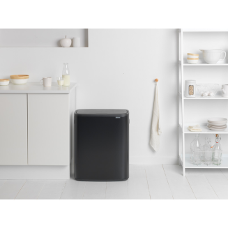 Kosz Brabantia Bo Touch Bin 2x30l czarny matowy - 13