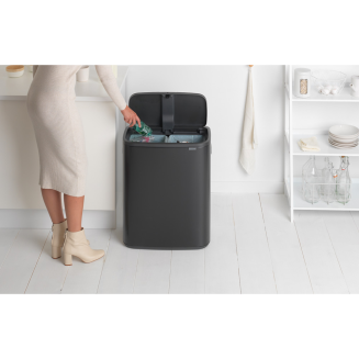 Kosz Brabantia Bo Touch Bin 2x30l czarny matowy - 10