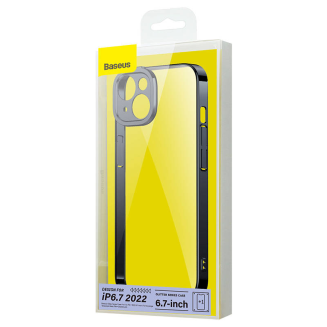 Zestaw ochronny Baseus Glitter przeźroczyste etui i szkło hartowane do iPhone 14 Plus (czarny) - 7