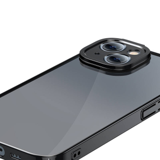 Zestaw ochronny Baseus Glitter przeźroczyste etui i szkło hartowane do iPhone 14 Plus (czarny) - 5