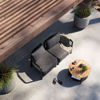 Sofa ogrodowa SACKit Kirra Lounge Sofa 3 Seater Open End Noir - 8