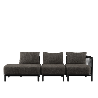 Sofa ogrodowa SACKit Kirra Lounge Sofa 3 Seater Open End Noir - 2