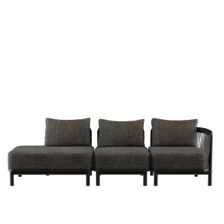 Sofa ogrodowa SACKit Kirra Lounge Sofa 3 Seater Open End Noir - 2