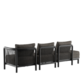 Sofa ogrodowa SACKit Kirra Lounge Sofa 3 Seater Open End Noir - 3