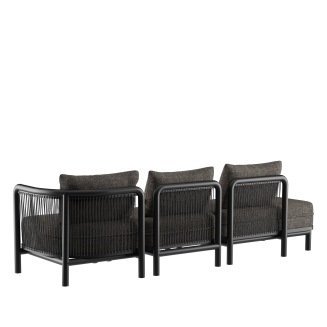 Sofa ogrodowa SACKit Kirra Lounge Sofa 3 Seater Open End Noir - 3