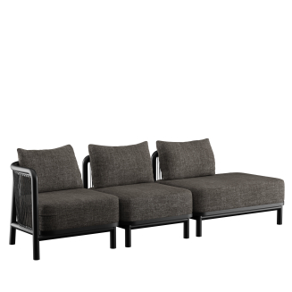 Sofa ogrodowa SACKit Kirra Lounge Sofa 3 Seater Open End Noir - 4