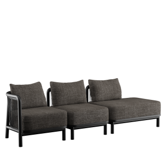 Sofa ogrodowa SACKit Kirra Lounge Sofa 3 Seater Open End Noir - 4