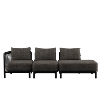 Sofa ogrodowa SACKit Kirra Lounge Sofa 3 Seater Open End Noir - 5