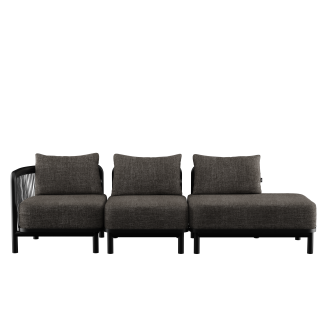 Sofa ogrodowa SACKit Kirra Lounge Sofa 3 Seater Open End Noir - 5