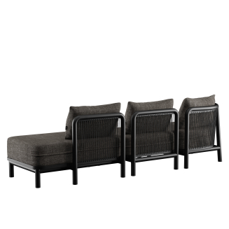 Sofa ogrodowa SACKit Kirra Lounge Sofa 3 Seater Open End Noir - 6