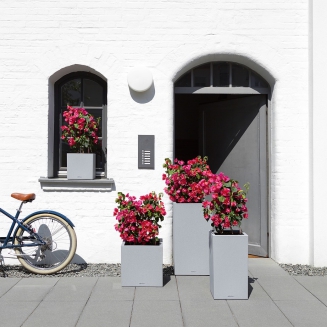  Lechuza Canto Stone planter 40 stone gray column - 13