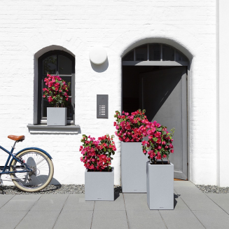  Lechuza Canto Stone planter 40 stone gray column - 13