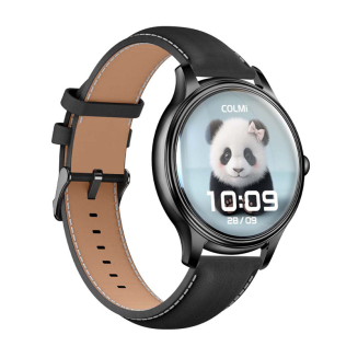 Smart Watch COLMI L28 (czarny silikon + czarny skórzany pasek) - 2