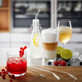 Zestaw 4 słomek szklanych Gefu Future 23 cm - 6