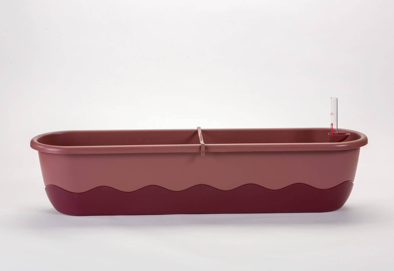 PLASTIA MARETA Donica samonawadniająca prostokątna 80x20 cm różowy