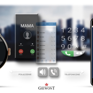 Smartwatch Damski GIEWONT Różowe Złoto Czarny GW330-4 - 6