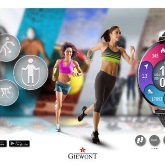 Smartwatch Damski GIEWONT Różowe Złoto Czarny GW330-4 - 9