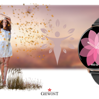 Smartwatch Damski GIEWONT Różowe Złoto Czarny GW330-4 - 12