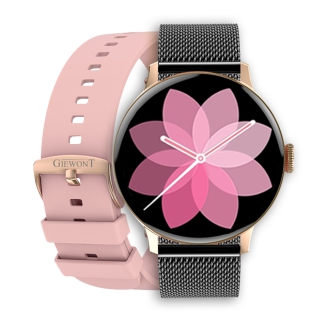 Smartwatch Damski GIEWONT Różowe Złoto Czarny GW330-4 - 2