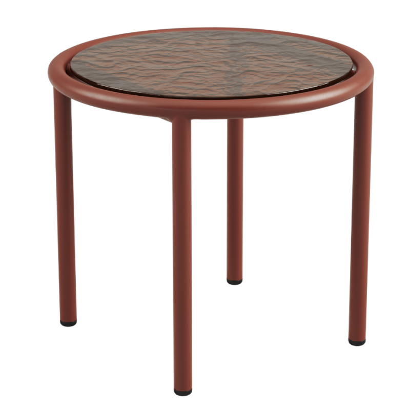 Stolik ogrodowy SACKit Mollis Side Table Renesse Chestnut ∅50 cm