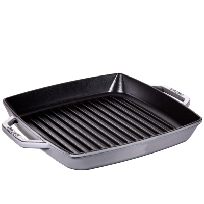  Staub square cast iron grill pan with two handles - 33 cm, graphite