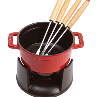 Mini zestaw do fondue Staub - 10 cm, Czerwony - 2