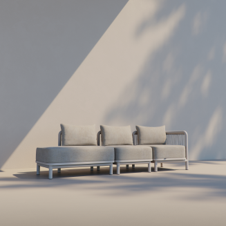 Sofa ogrodowa SACKit Kirra Lounge Sofa 3 Seater Open End Sand - 9