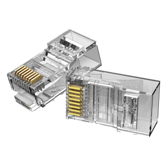 Wtyczka modułowa RJ45 CAT6 UTP Vention IDDR0-50 przezroczysta opakowanie 50 szt. - 3
