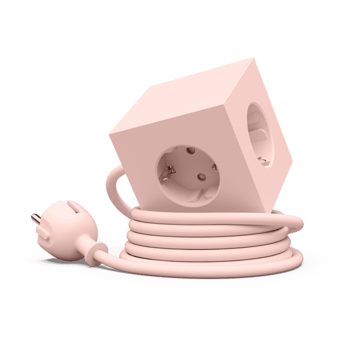 Listwa zasilająca Avolt Square 1 z podwójnym USB-C 30 W i podstawą magnetyczną 3 m różowy