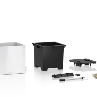 Donica Lechuza Canto Premium 40 kostka biały połysk - 2